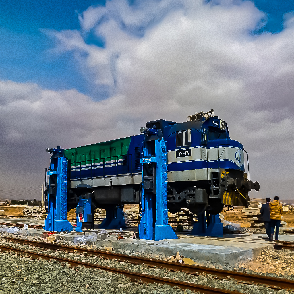 پروژه 12 ست جک 160 تن بالابر لوکوموتیو